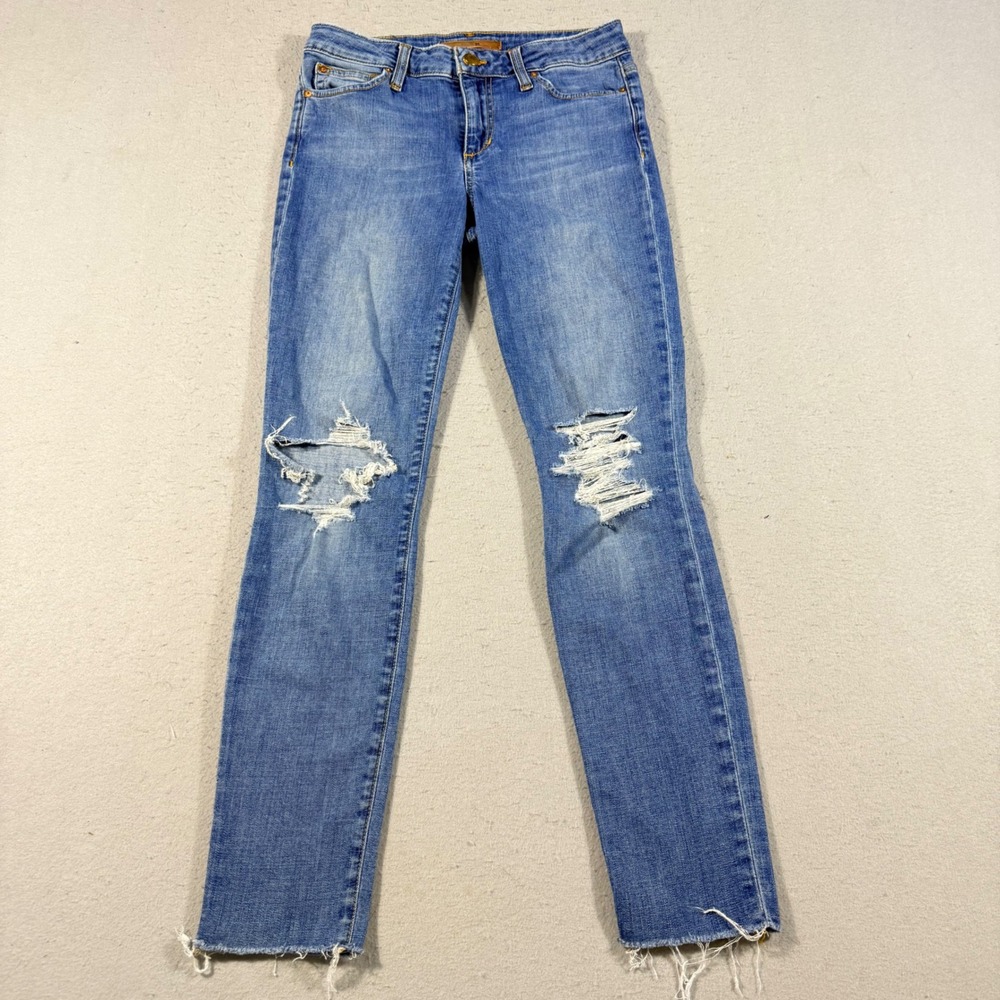 Joes Jeans The Icon Mid Rise‎ Skinny Ankle Distressed Denim Blue W27 CL478M